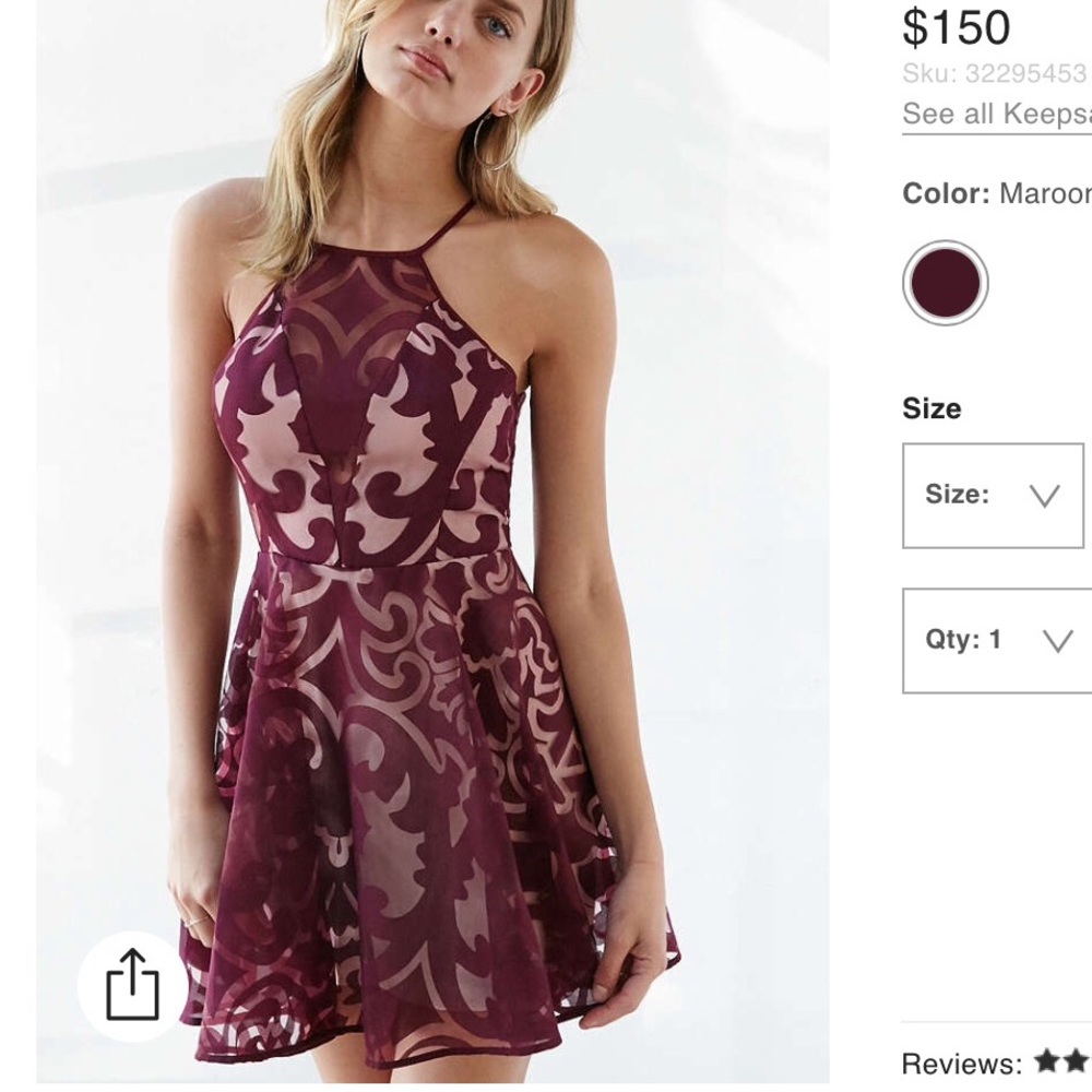 URBAN OUTFITTERS worn once red and pink dress